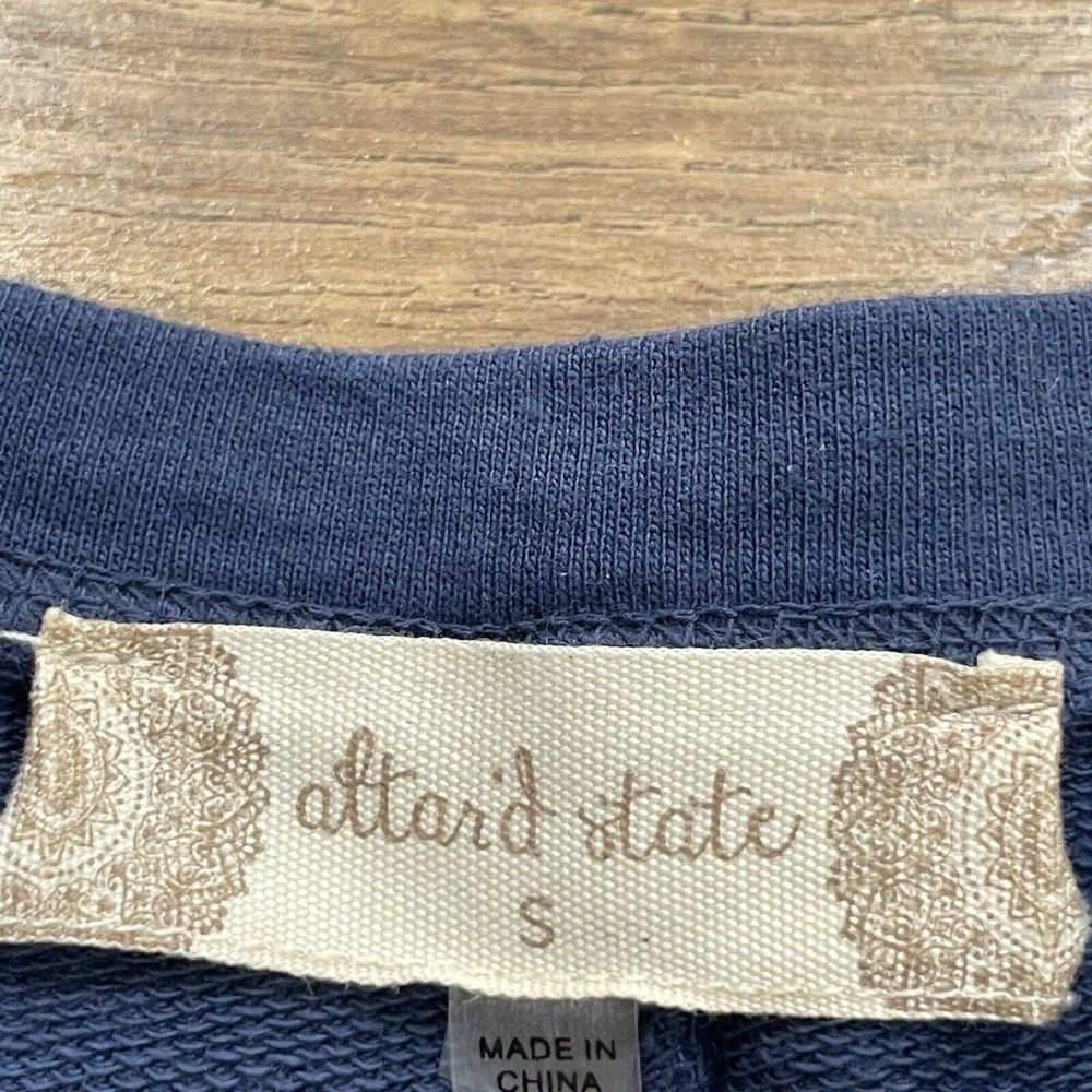 Altard State Dress Womens Small Blue Tie Dye Sweatshirt Tunic Relaxed Fit NWT‎ - Picture 4 of 12